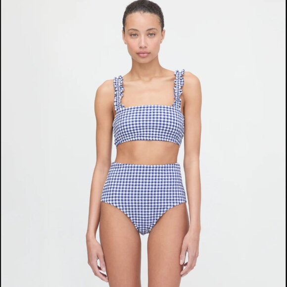 Hill House - The Teagan Bikini - Navy Gingham - Picture 1 of 2